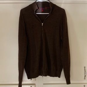 Isaia XL zip up cardigan sweater